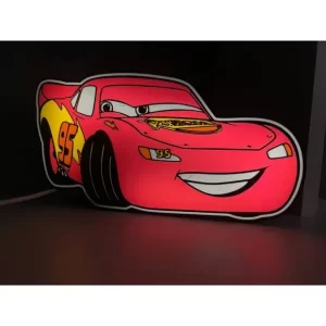 Devotech Şimşek Mcqueen Araba Led Işıklı Lightbox Masa Lambası