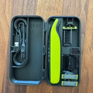 Devotech Philips OneBlade Uyumlu Sert Taşıma Kılıfı - Siyah Yeşil Koruma Çantası