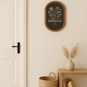 Devotech Hoş Geldiniz Duvar Dekoru 24 cm | Welcome Yazılı Şık Ev ve Kapı Girişi Süsü