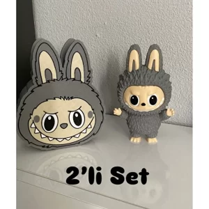 Devotech Labubu Masaüstü kalemlik Ve labubu Oyuncak 2'li set