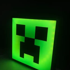 Devotech Minecraft Creeper Led lighbox masa lambası