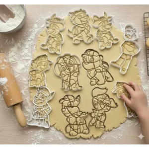 Devotech Paw Patrol Figürlü Kurabiye Kalıbı ve Hamur Kesme Seti 10 adet