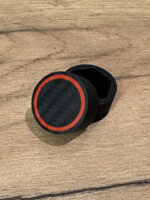 Segway Ninebot G3 MAX Uyumlu Karbon Desenli Tekerlek Somunu Kapağı Kırmızı Siyah 2 Adet Koruyucu Kapak - Görsel 4