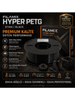 Filamix Hyper Petg Siyah Filament 1.75mm 1kg - Görsel 5